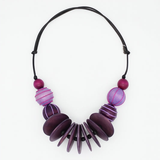 Chunk Purple Indie Statement Necklace