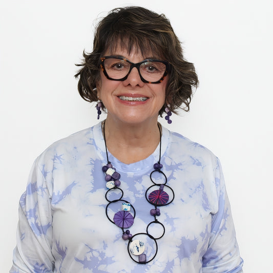 Purple Hayden Disk Necklace