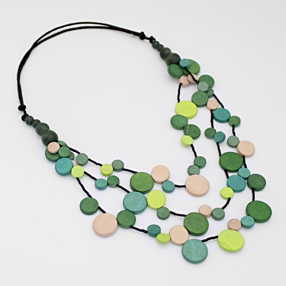 Green Multi Strand Millie Necklace