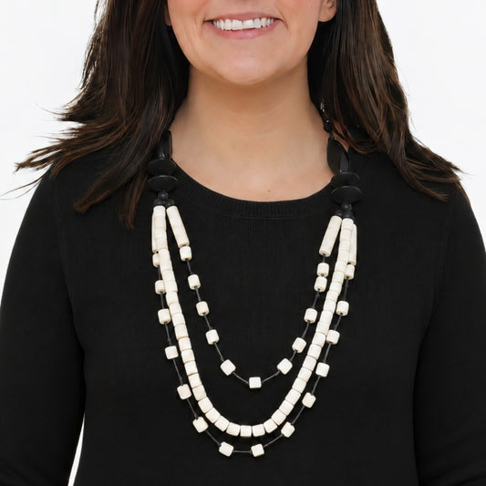Cream Multi-Chain Cassidy Necklace