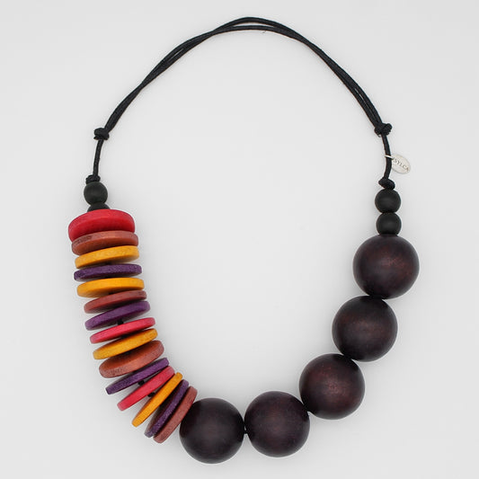 Brown Wood Malia Necklace