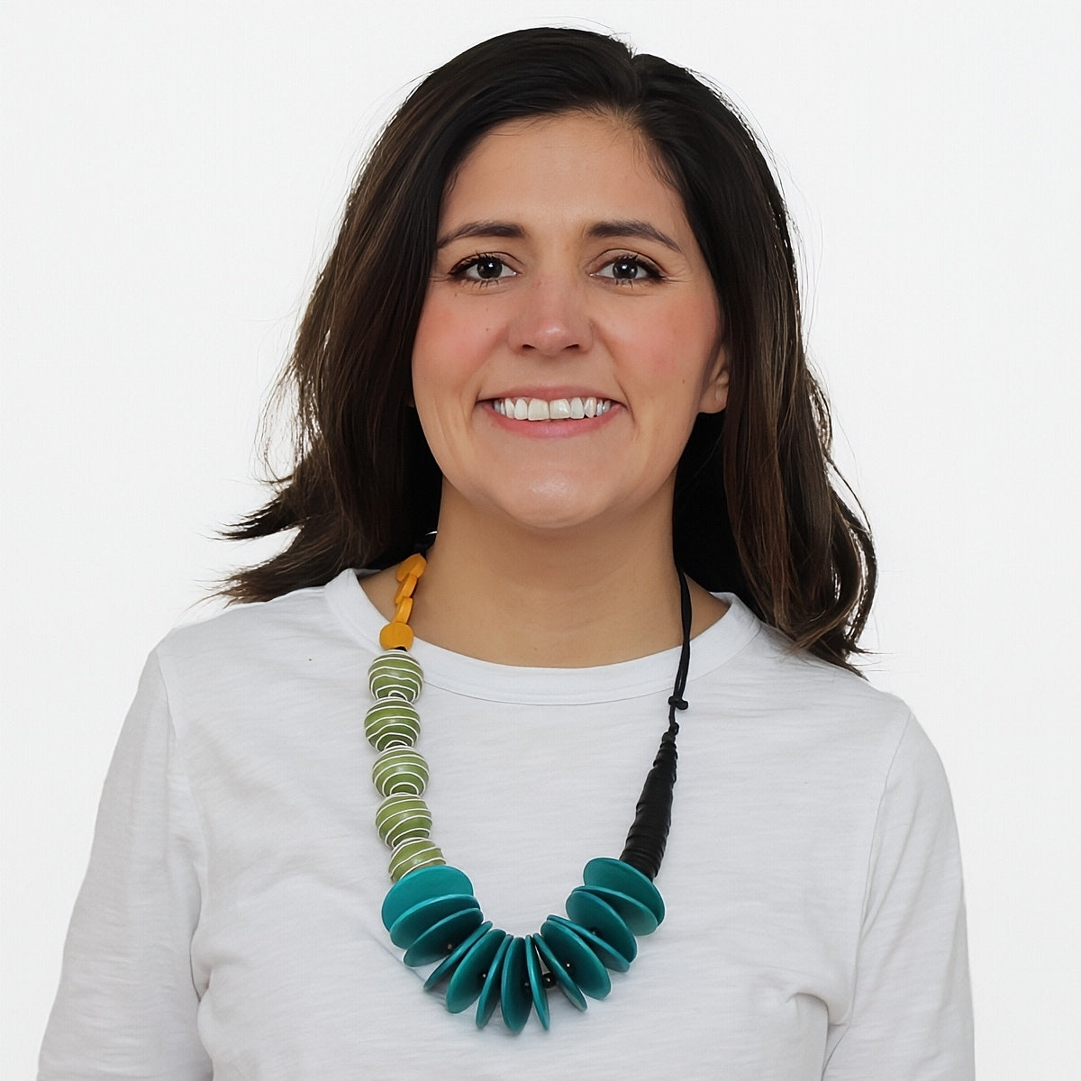 Lime and Turquoise Chunky Nylah Necklace
