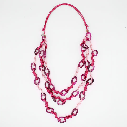 Knotted Fuchsia Sienna Necklace