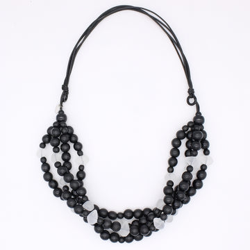 Black Multi Strand Cecilia Necklace