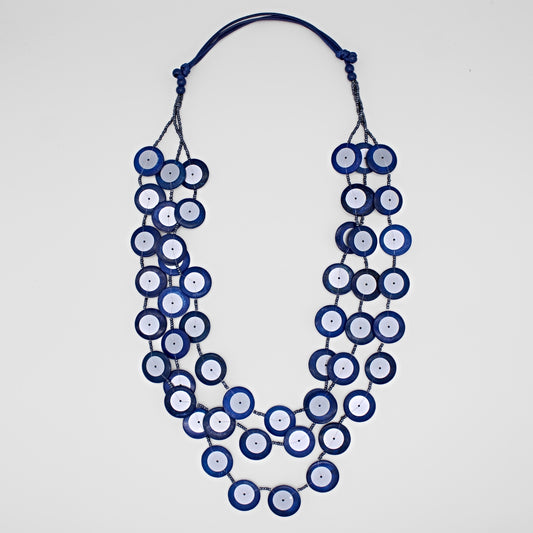 Blue Iridescent Arabella Necklace
