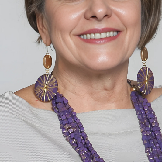 Purple Azalea Earrings