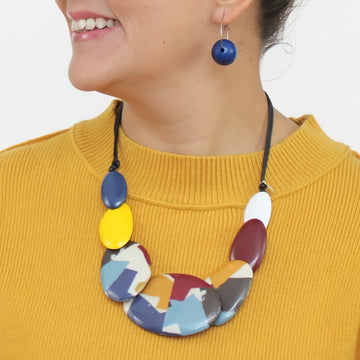 Blue and Yellow Fallon Necklace