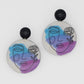 Abstract Face Decoupage Earrings