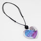 Abstract Face Heart Pendant Necklace