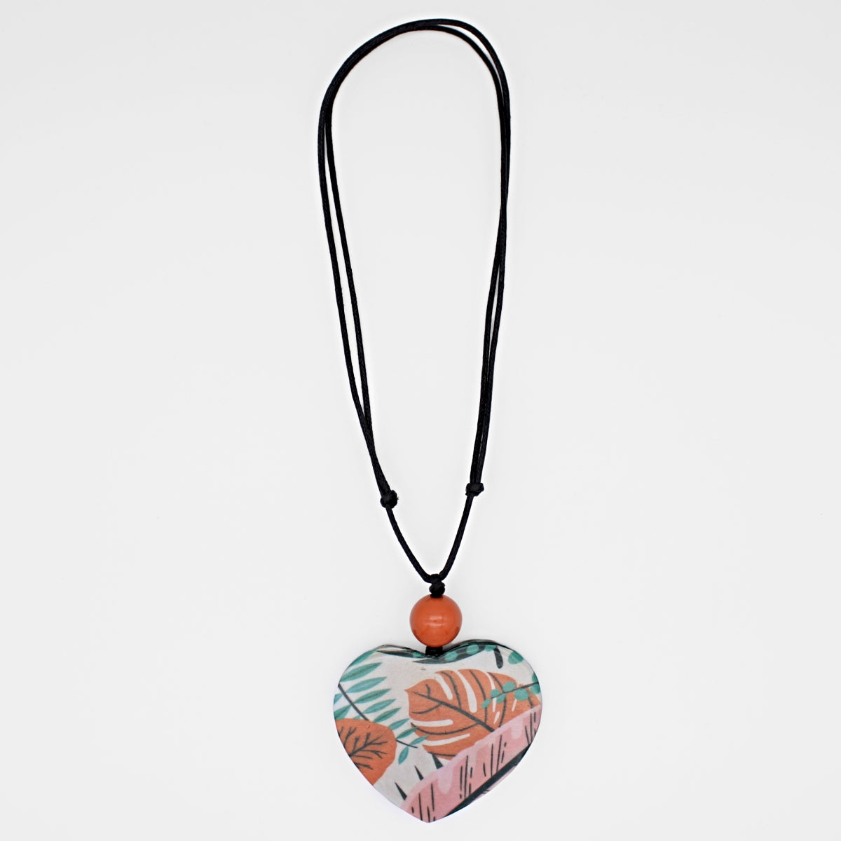 Tropical Heart Pendant Necklace