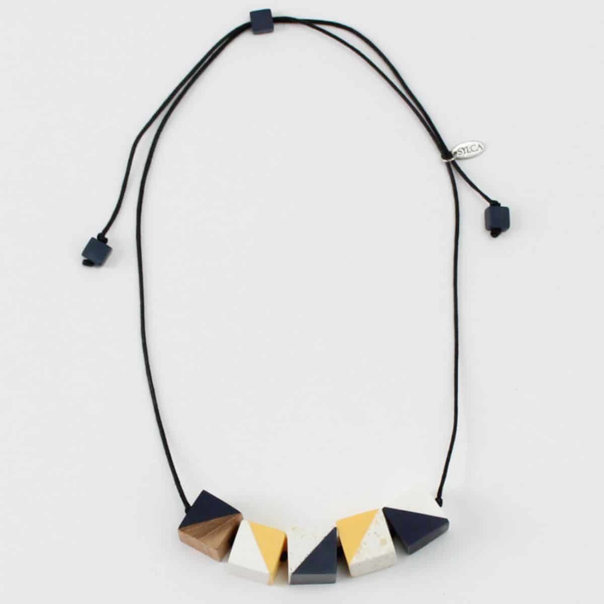 Yellow cube necklace