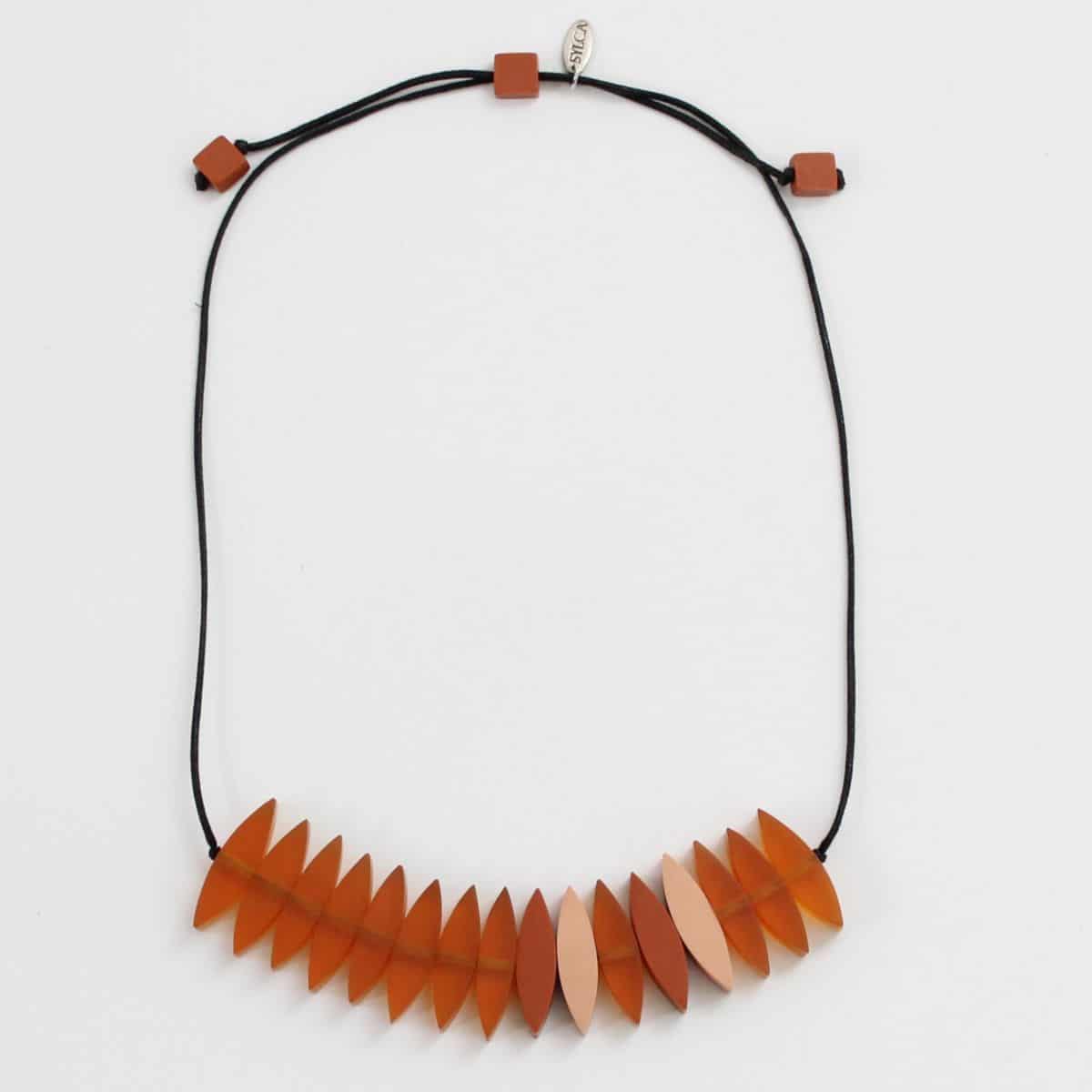 Burnt Orange Beaded Necklace