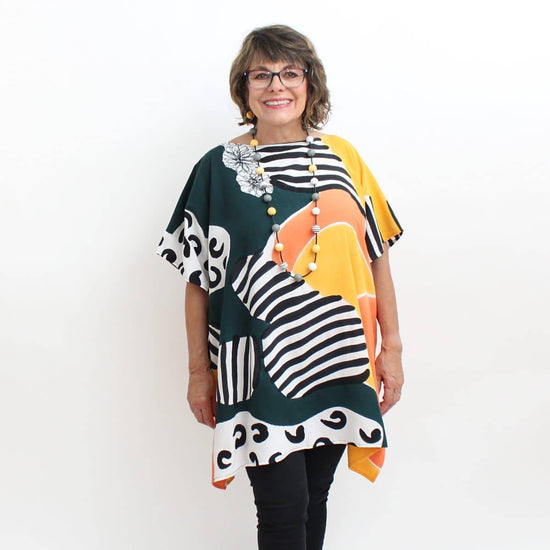 Abstract Nikola Short Caftan-Sylca Designs