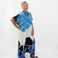 Black and Blue Floral Kaftan