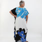 Black and Blue Floral Kaftan