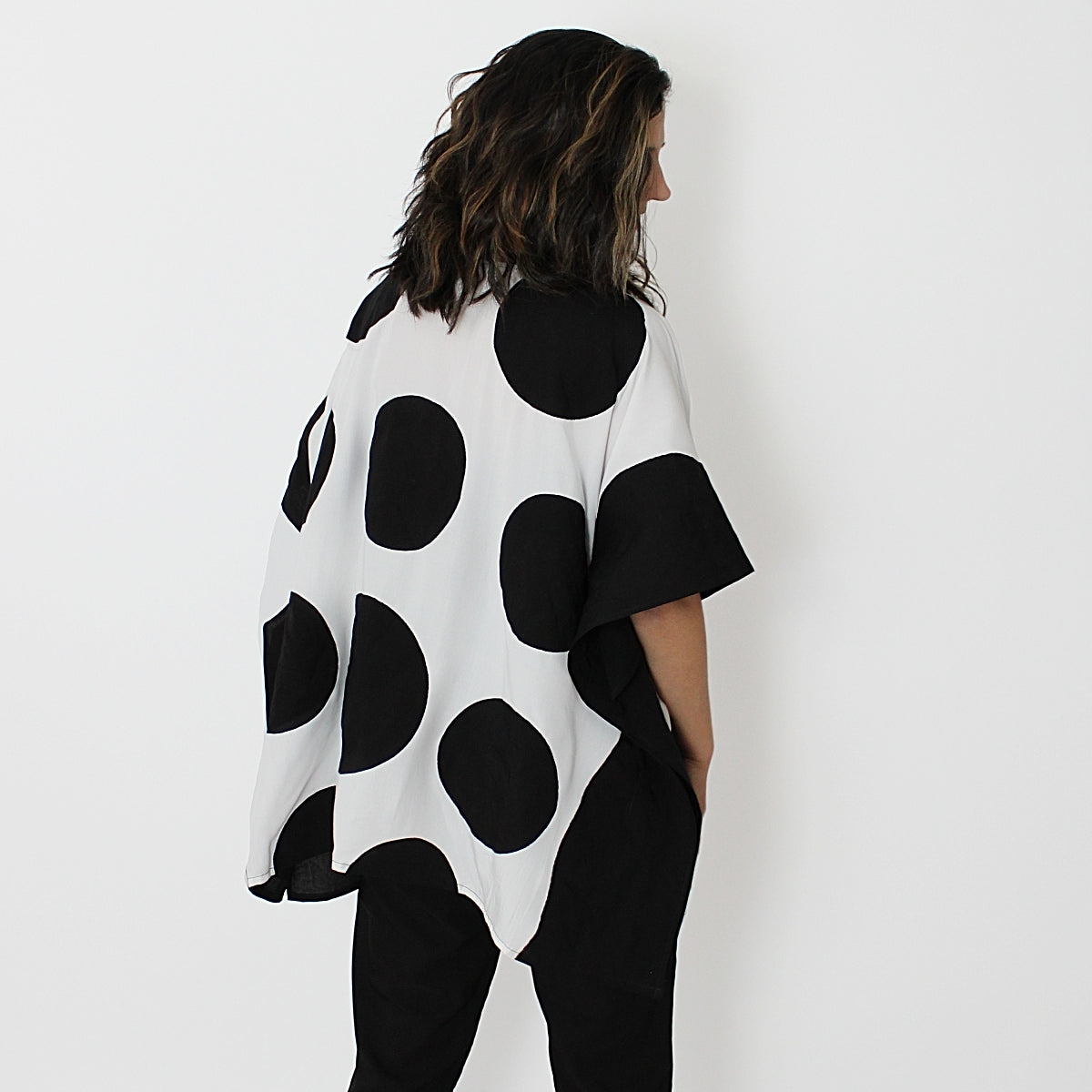 Black and White Polka Dot Blouse