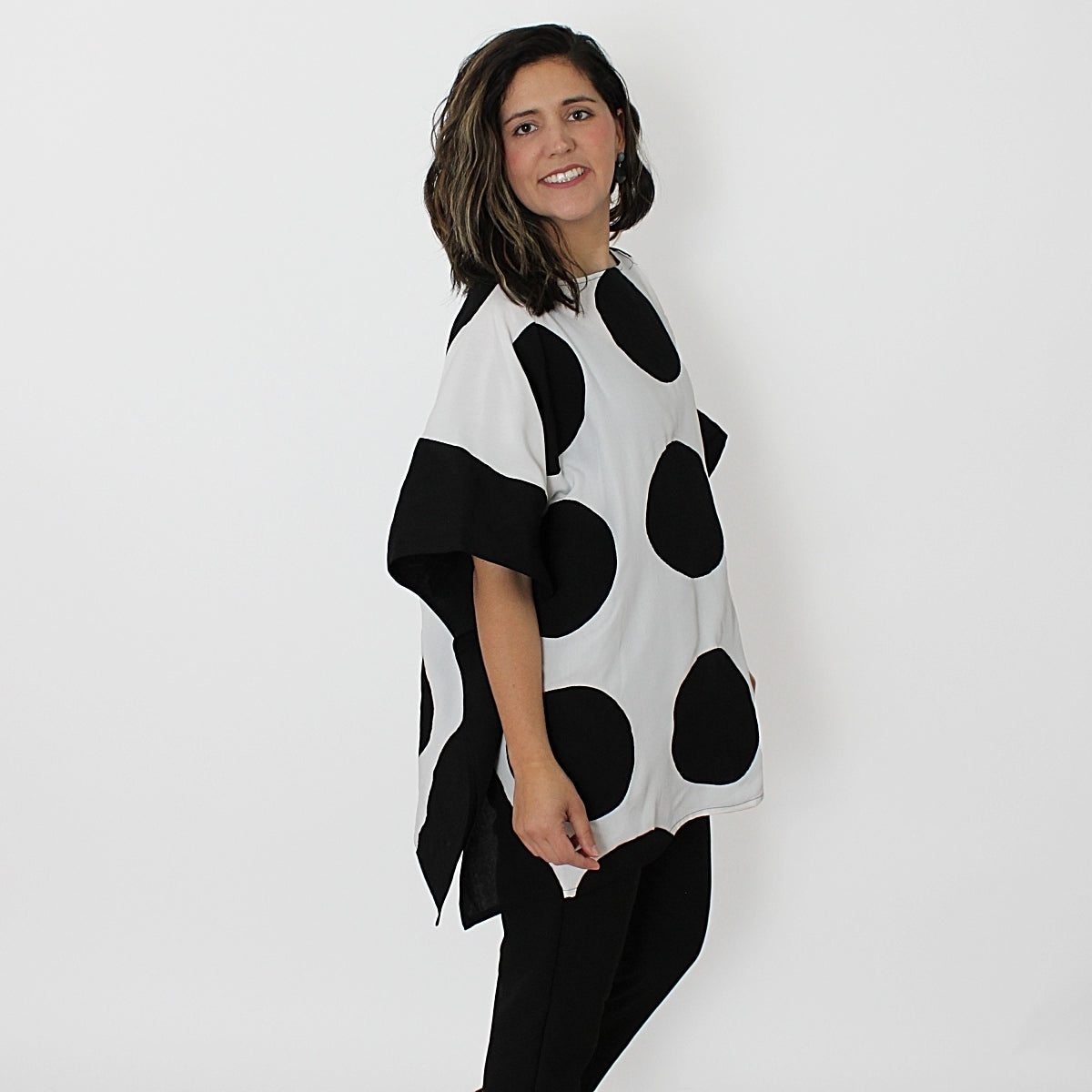 Black and White Polka Dot Blouse