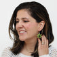 Lime Amaya Flower Earrings