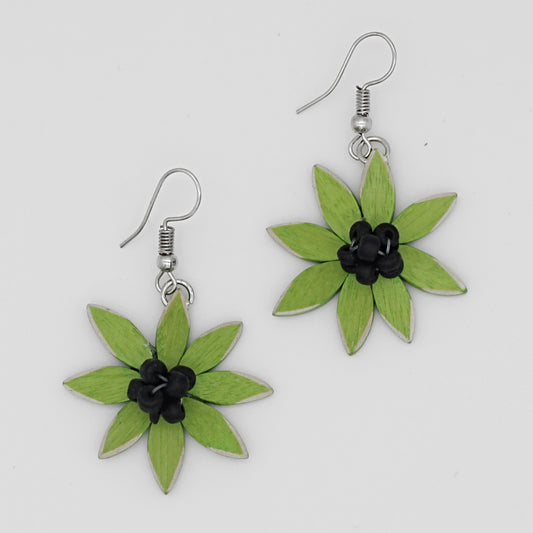 Lime Amaya Flower Earrings