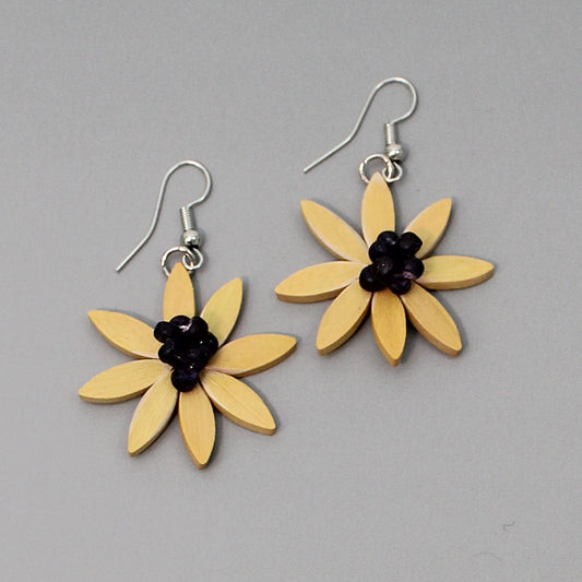 Yellow Amaya Flower Earrings