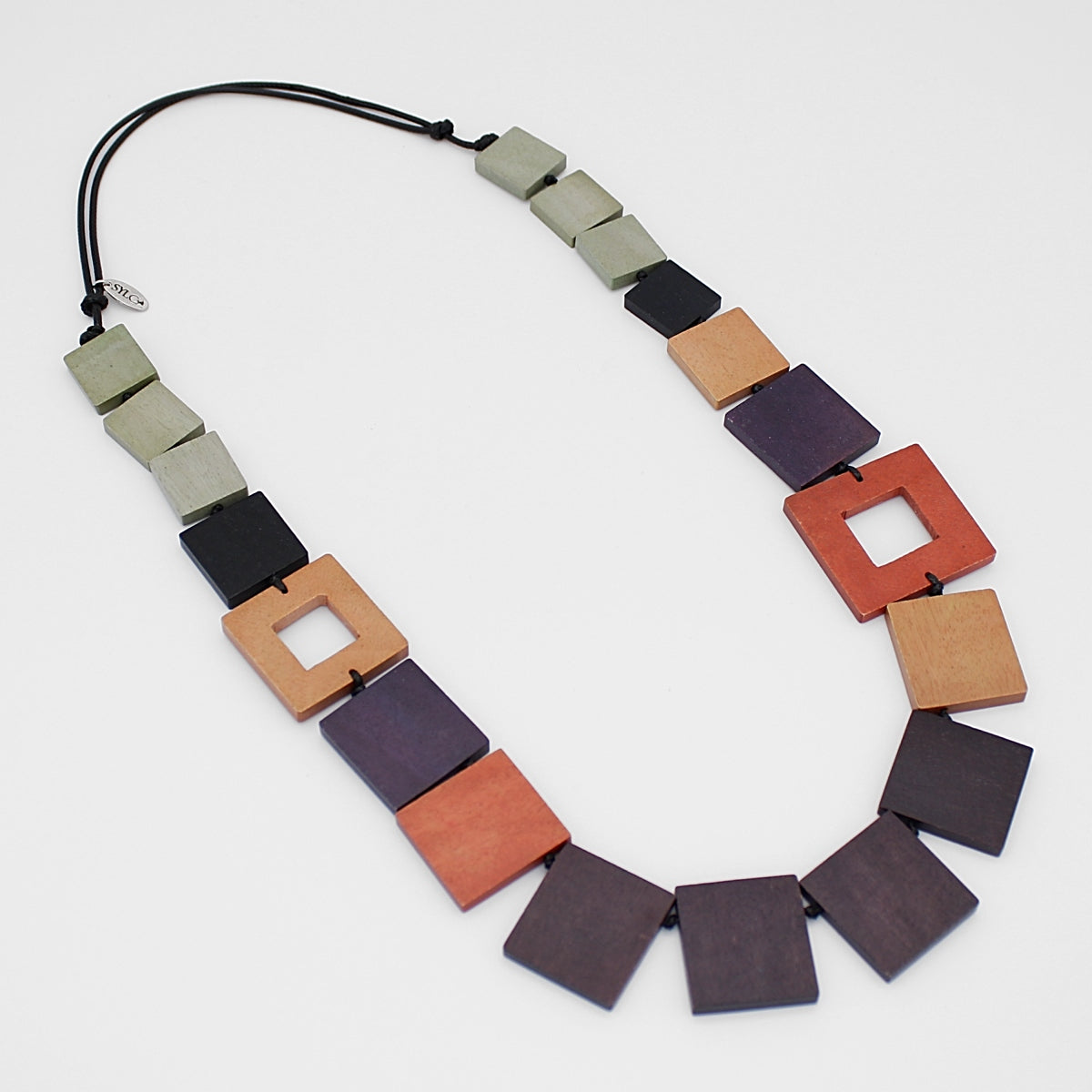 Earth Tone Square Phoebe Necklace
