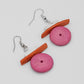 Orange and Pink Elaine Earrings
