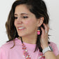 Orange and Pink Elaine Earrings