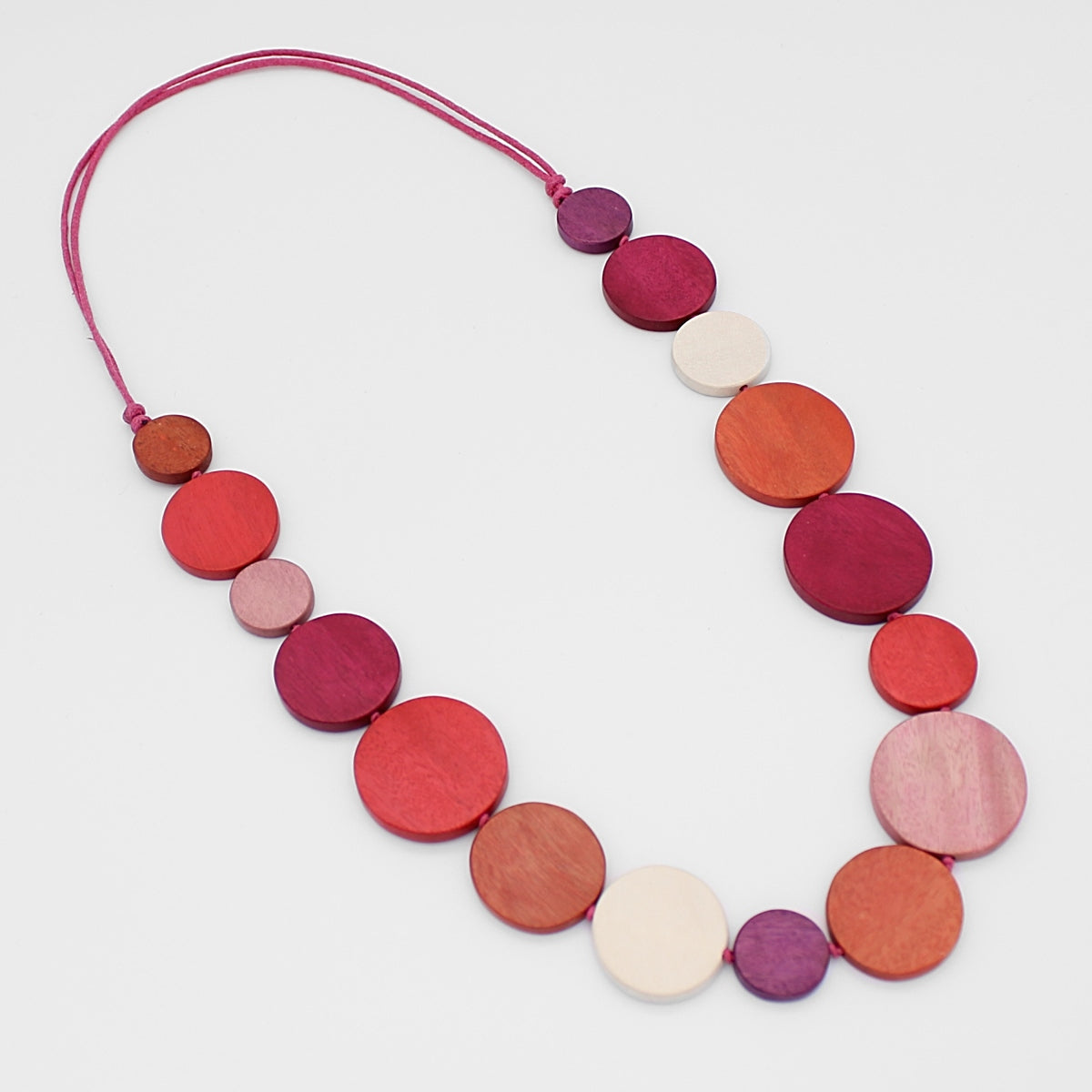 Pink Caryn Circle Necklace