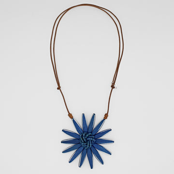 Blue Amaya Flower Statement Necklace