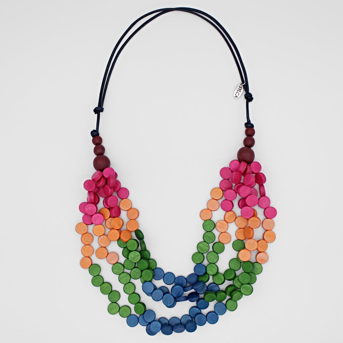 multicolor wooden necklace