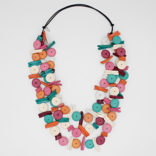 Multi Triple Strand Elaine Necklace