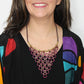 Maroon Coconut Bib Necklace by Sylca