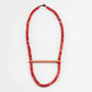 Red beaded statement necklace