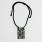 grey brick pendant necklace