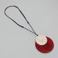 Red Round Double Whitney Pendant