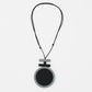 Black Harley Pendant Necklace