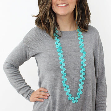 Turquoise Double Bead Sierra Necklace - Sylca Designs - Chunky Jewelry 