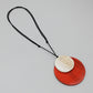 Orange Round Double Whitney Pendant