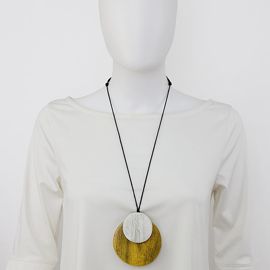 Yellow Round Double Whitney Pendant