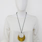 Yellow Round Double Whitney Pendant