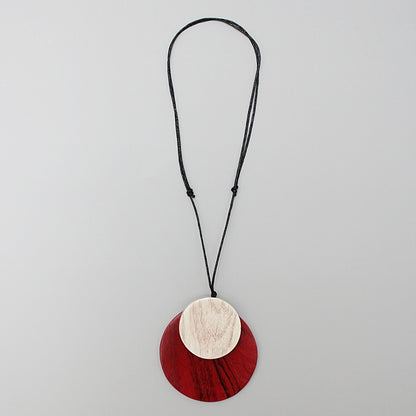Red Round Double Whitney Pendant