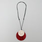 Red Round Double Whitney Pendant