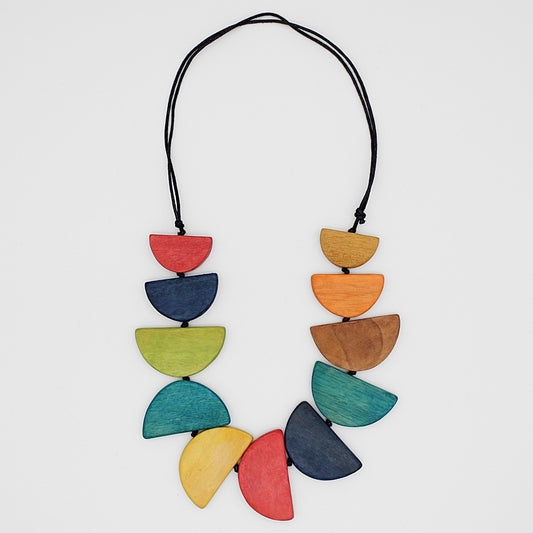 Multi Color Half Moon Hazel Necklace