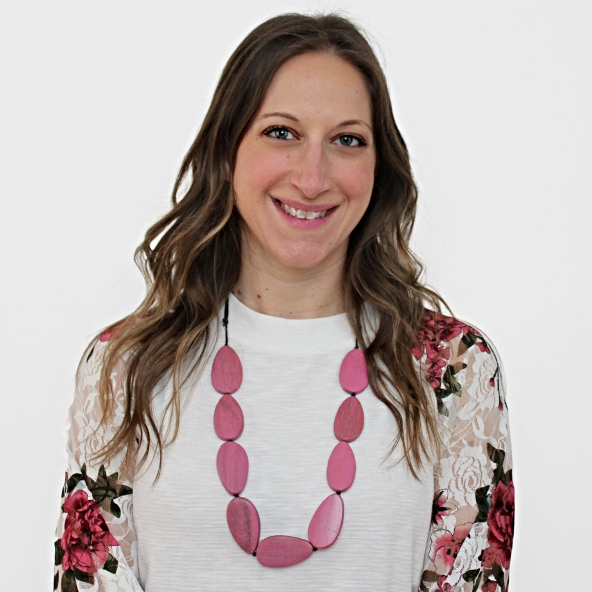Destiny Pink Teardrop Necklace