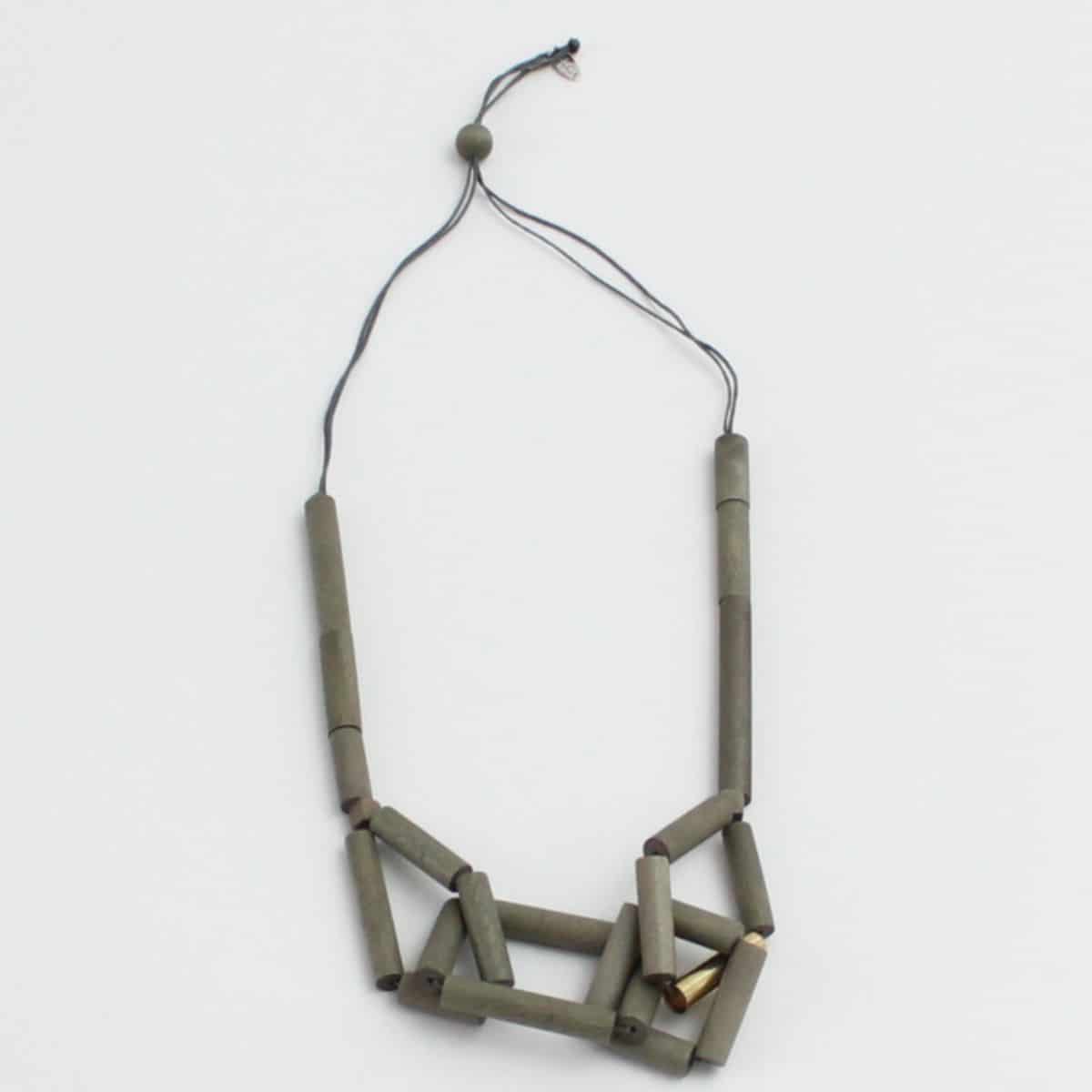 Geometric Wooden Necklace