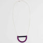 Purple Crescent Resin Necklace
