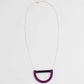 Purple Crescent Resin Necklace