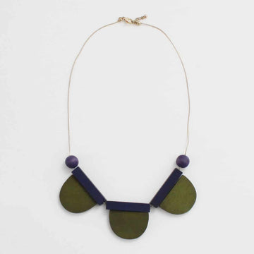 Green bib chunky Necklace