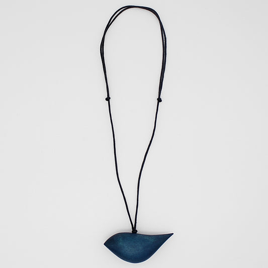 Navy Robin Pendant Necklace