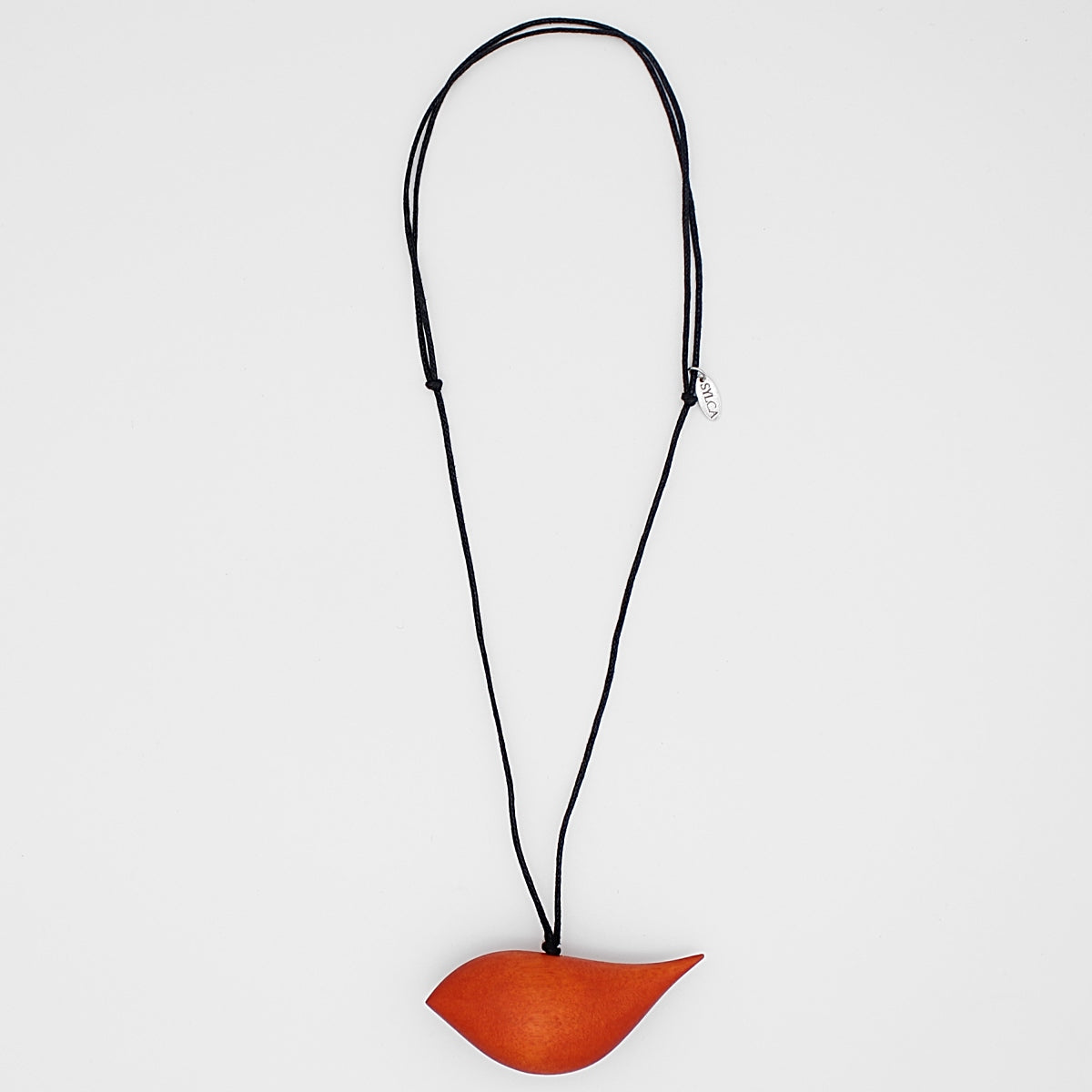 Orange Robin Pendant Necklace